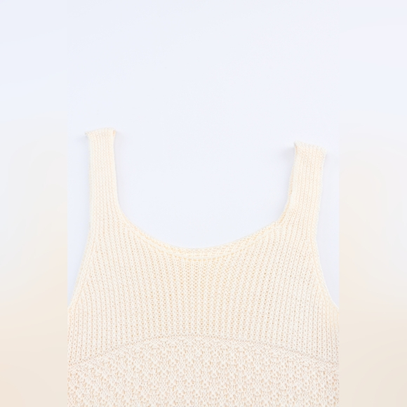 Full Size Ruffled Openwork Wide Strap Tank - Picture 4 of 7